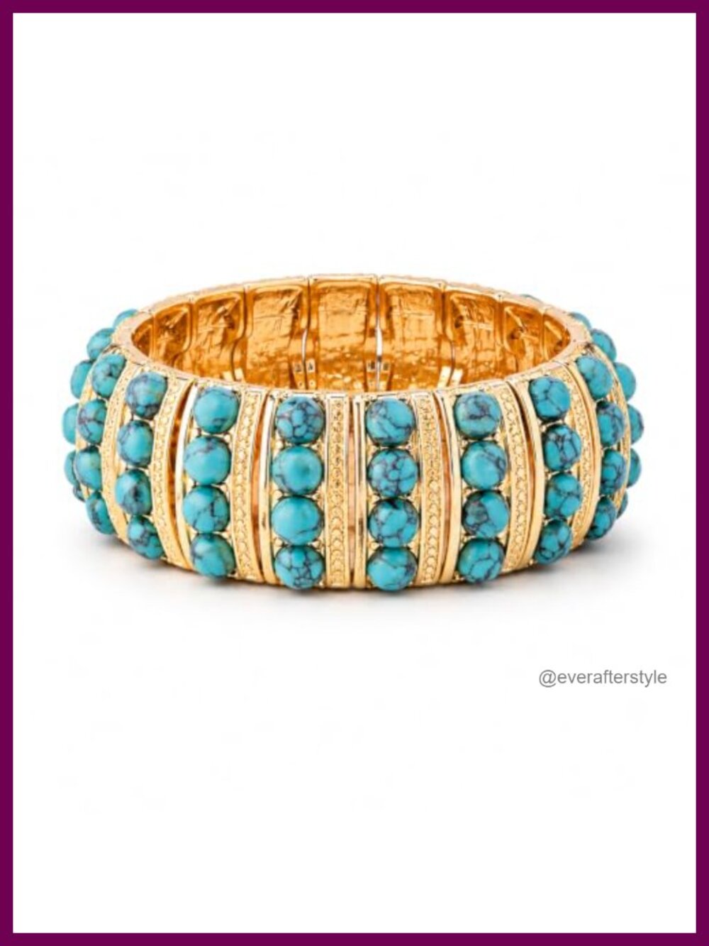 Sheplus Genuine Turquoise Stretch Bracelet for Women, Birthday Gift for Mom
